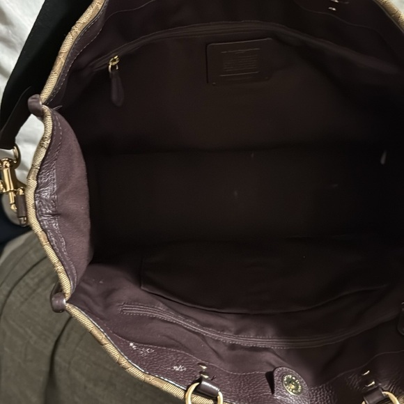 Coach, leather and fabric messenger bag - Picture 2 of 4